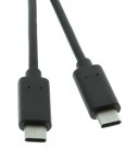 POWERTECH Καλώδιο USB 2.0 Type-C σε Type C, 1m, Black