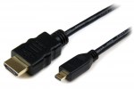 Powertech HDMI 19pin σε HDMI Micro (D) - 1.4V / with ethernet - 1.5M