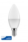 POWERTECH LED Λάμπα Candle 5W, Warm White 3000K, E14, Samsung LED, IC