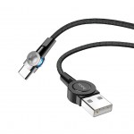 Καλώδιο σύνδεσης Hoco S8 Magnetic USB σε Type-C 3.0A με μαγνητικό βύσμα Μαύρο 1.2μ και ένδειξη φόρτισης