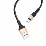 Καλώδιο σύνδεσης Hoco X26 Xpress USB σε Type-C Fast Charging 2A Μαύρο - Χρυσαφί 1μ