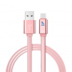 Καλώδιο σύνδεσης Hoco UPL 12 Plus USB σε USB-C 2.4A με PVC Jelly και Φωτεινή Ένδειξη 1,2μ. Ροζ Χρυσό