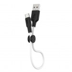 Καλώδιο Σύνδεσης Hoco X21 Σιλικόνης USB σε USB-C 2.4A Fast Charging  0.25μ. Μαύρο - Λευκό
