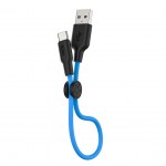 Καλώδιο Σύνδεσης Hoco X21 Σιλικόνης USB σε USB-C 2.4A Fast Charging 0.25μ. Μαύρο - Κίτρινο