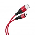 Καλώδιο Σύνδεσης Κορδόνι Hoco X38 Cool με USB σε Micro Fast Charging Κόκκινο 1μ
