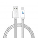 Καλώδιο σύνδεσης Hoco UPL 12 Plus USB σε USB-C 2.4A με PVC Jelly και Φωτεινή Ένδειξη 1,2μ. Ασημί