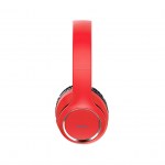 Wireless Ακουστικά Stereo Hoco W28 Journey V5.0 Κόκκινα με 250mAh, Μικρόφωνο και AUX