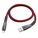 Καλώδιο σύνδεσης Hoco U70 Splendor USB σε Mirco-USB Fast Charging 2.4A Κόκκινο 1.2μ με Φωτεινή Ένδειξη