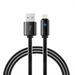 Καλώδιο σύνδεσης Hoco UPL 12 Plus USB σε USB-C 2.4A με PVC Jelly και Φωτεινή Ένδειξη 1,2μ. Μαύρο