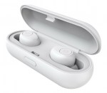 CELEBRAT bluetooth earphones TWS-W5, true wireless, θήκη φόρτισης, λευκό