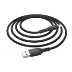 Καλώδιο σύνδεσης Hoco U79 AdmirableSmart Power Off USB σε Micro-USB 2.4A 1.2μ Μαύρο με LED Ένδειξη