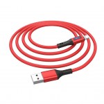 Καλώδιο σύνδεσης Hoco U79 AdmirableSmart Power Off USB σε Lightning 2.4A 1.2μ Κόκκινο με LED Ένδειξη