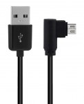 POWERTECH Καλώδιο USB 2.0 σε USB Micro 90°, Dual Easy USB, 3m, μαύρο