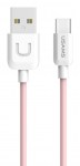 USAMS Καλώδιο USB σε Type-C US-SJ099 U-Turn, 1m, ροζ