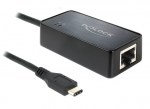 DELOCK Adapter USB 3.1 Type-C σε Gigabit LAN, Black